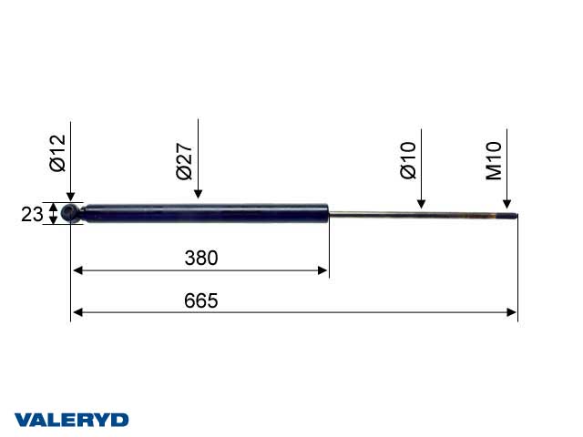 Valeryd 2388005 Auflaufdämpfer passend für Schlegl SFV 25 / 30 CC=665 Dämpfer, Auflaufeinrichtung