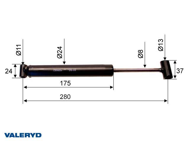 Valeryd 2388012 Auflaufdämpfer für Westfalia WAE 1202, neue Ausf., CC=280 Dämpfer, Auflaufeinrichtung