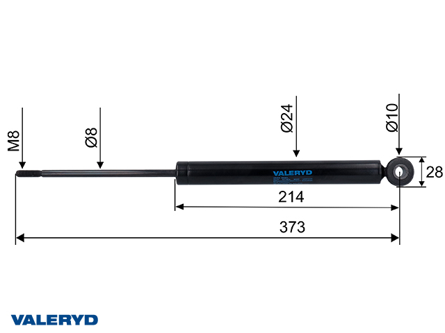 Valeryd 2388020 Auflaufdämpfer passend für OMC 0 - 750 Kg, CC=373 Dämpfer, Auflaufeinrichtung