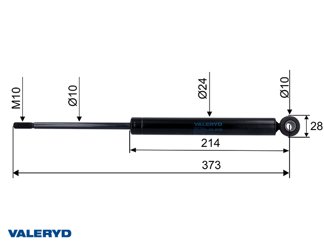 Valeryd 2388021 Auflaufdämpfer passend für OMC 750 - 1300 Kg, CC=373 Dämpfer, Auflaufeinrichtung