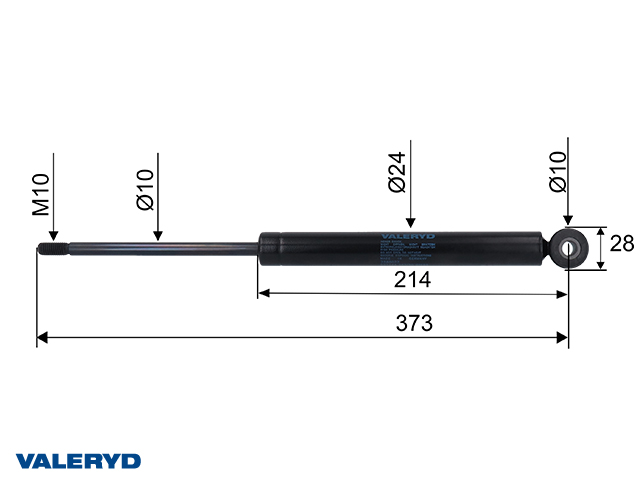 Valeryd 2388022 Auflaufdämpfer passend für OMC 1300 - 1800 Kg, CC=373 Dämpfer, Auflaufeinrichtung