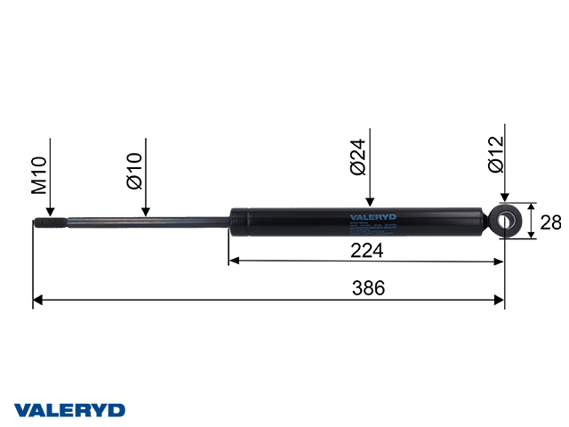 Valeryd 2388023 Auflaufdämpfer passend für OMC 1800 - 2500 Kg, CC=386 Dämpfer, Auflaufeinrichtung