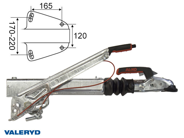 Valeryd 2420002 Auflaufeinrichtung Al-Ko, V, Typ 161 S, OE, für RB 1637/2051 Auflaufeinrichtung