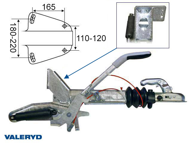 Valeryd 2425010 Auflaufeinrichtung Knott, V, KF20-A, Ausf. GF, OE, 1100-2000 Auflaufeinrichtung