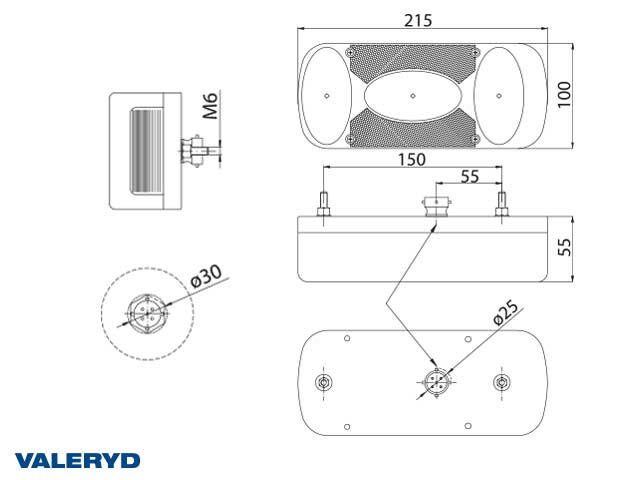 Valeryd 3010046 Rücklicht passend für Aspöck Midipoint II R/L Heckleuchte