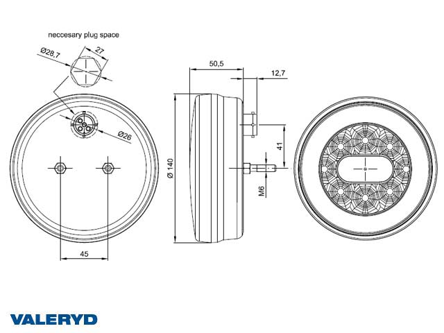 Valeryd 3010222 LED Rücklicht R/L Heckleuchte