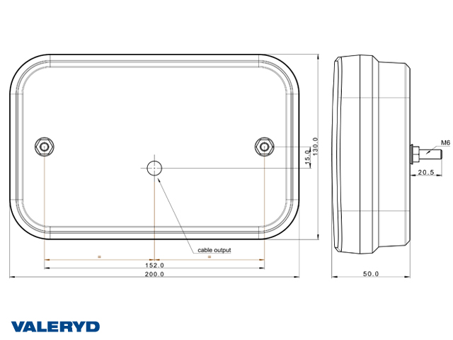 Valeryd 3010265 LED Rücklicht links Heckleuchte