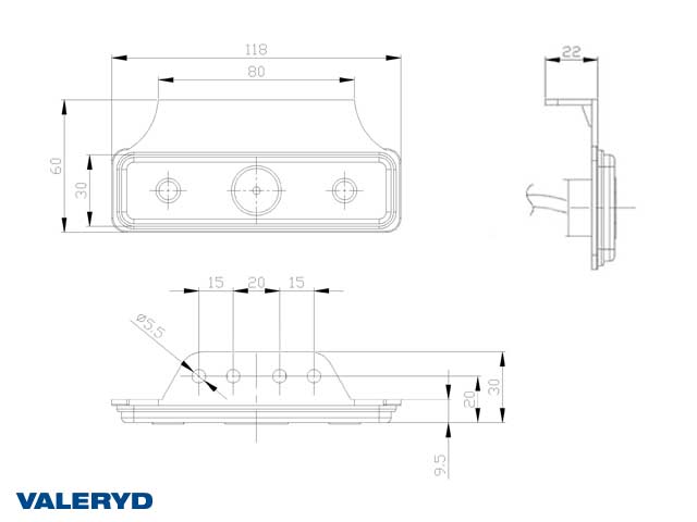 Valeryd 3156058 LED Positionsleuchte Valeryd Positionsleuchte