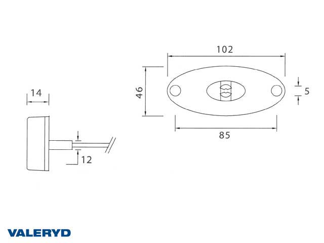 Valeryd 3156100 LED Positionsleuchte Aspöck Flatpoint II Positionsleuchte