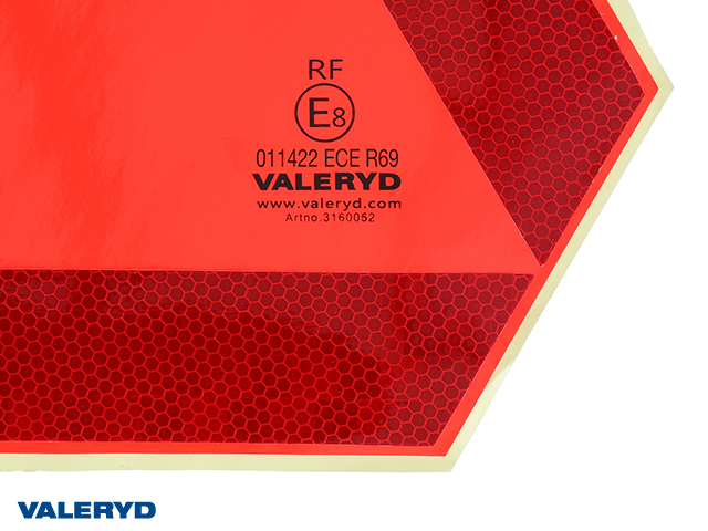 Valeryd 3160053 Warntafel mit Reflektor Rückstrahler