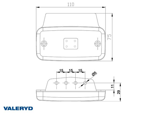 Valeryd 3176007 LED Seitenmarkierungsleuchte Valeryd Seitenmarkierungsleuchte