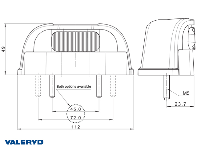 Valeryd 3196017 LED Kennzeichenleuchte Kennzeichenleuchte