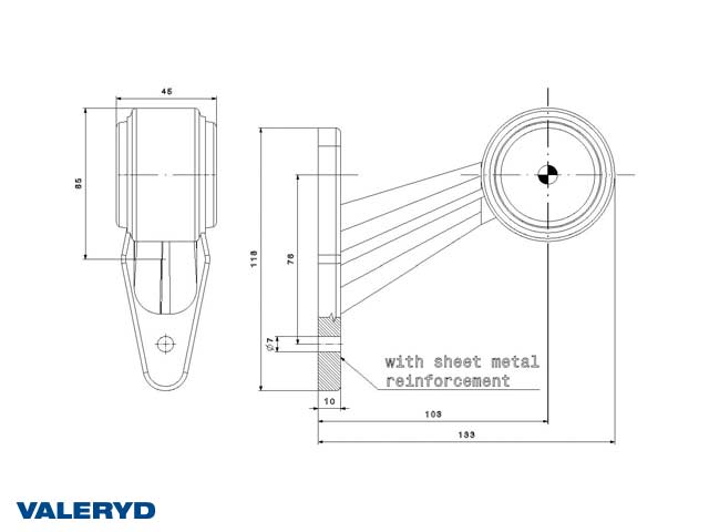 Valeryd 3236003 LED Begrenzungsleuchte Valeryd Begrenzungsleuchte