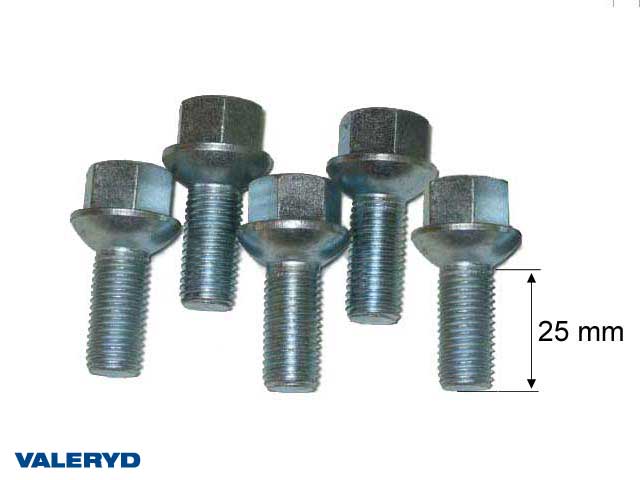 Valeryd 4010015 Radschraube Kugelbund. M12x1,5. 17mm Schlüsselweite Radbolzen