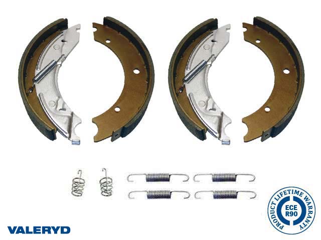 Valeryd 4010219A Bremsbackenset 250x40 passend für Knott, mit Feder Bremsbackensatz, Anhänger