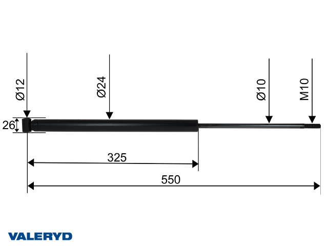 Valeryd 4020009 V3DFRF Dämpfer, Auflaufeinrichtung