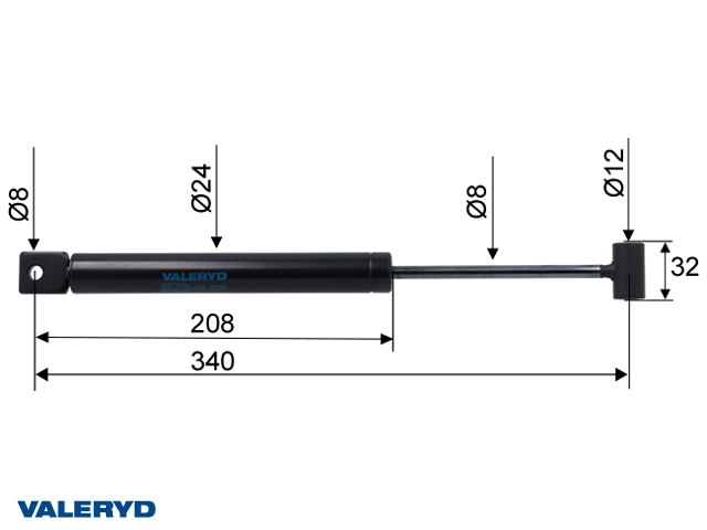 Valeryd 4020103 Auflaufdämpfer ZAF 1,35//1,6-1; Peitz PAV/SR 1,3 MX; CC=340 Dämpfer, Auflaufeinrichtung