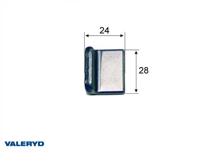 Valeryd 6429504 Haken kurz 24*28 für 6429503 Verschluss-Set, Ladebordwand