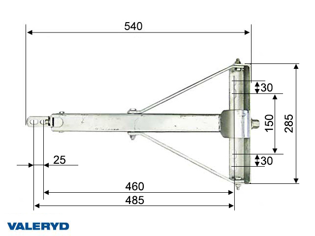 Valeryd 6649007 VPH2CH Abstellstütze, Anhänger