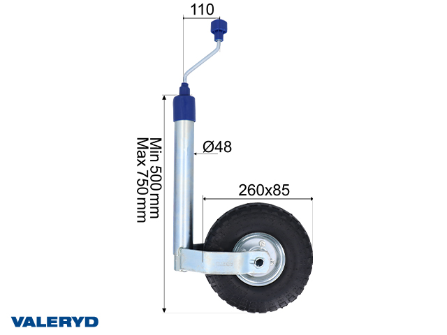 Valeryd 6658002 VXC96O Stützrad