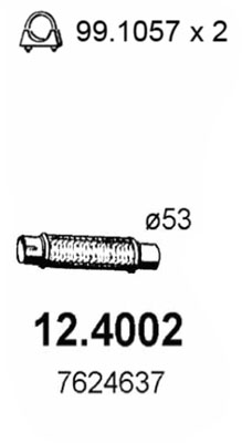 ASSO 12.4002 Tubo gas scarico