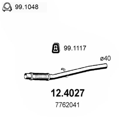 ASSO 12.4027 Tubo gas scarico