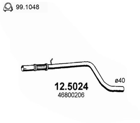 ASSO 12.5024 Tubo gas scarico