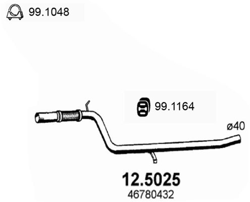 ASSO 12.5025 Tubo gas scarico