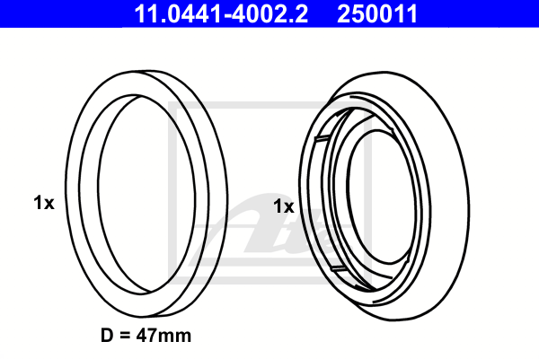 ATE 11.0441-4002.2 Kit guarnizioni, Pinza freno a disco-Kit guarnizioni, Pinza freno a disco-Ricambi Euro