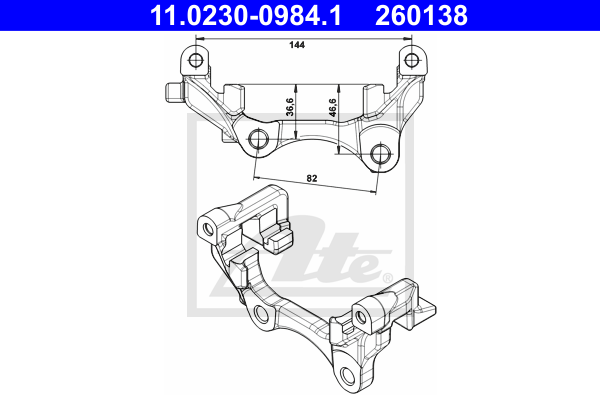 ATE 11.0230-0984.1 Supporto, Pinza freno