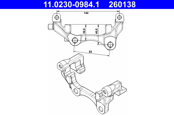 ATE 11.0230-0984.1 Halter, Bremssattel