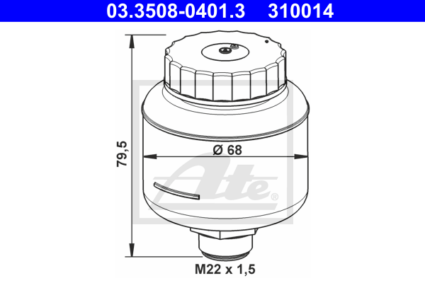 ATE 03.3508-0401.3 Serbatoio compensazione, Liquido freni