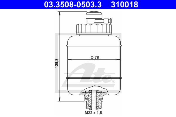 ATE 03.3508-0503.3 Serbatoio compensazione, Liquido freni