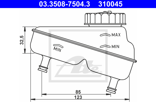 ATE 03.3508-7504.3 Serbatoio compensazione, Liquido freni