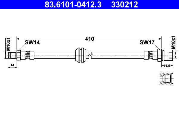 ATE 83.6101-0412.3 Bremsschlauch