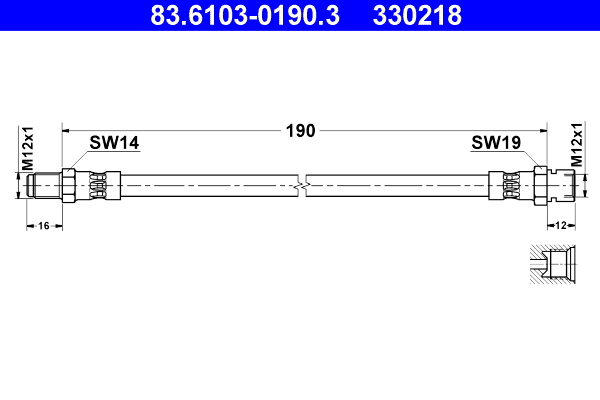 ATE 83.6103-0190.3 Bremsschlauch