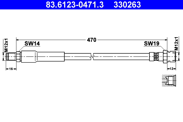 ATE 83.6123-0471.3 Bremsschlauch