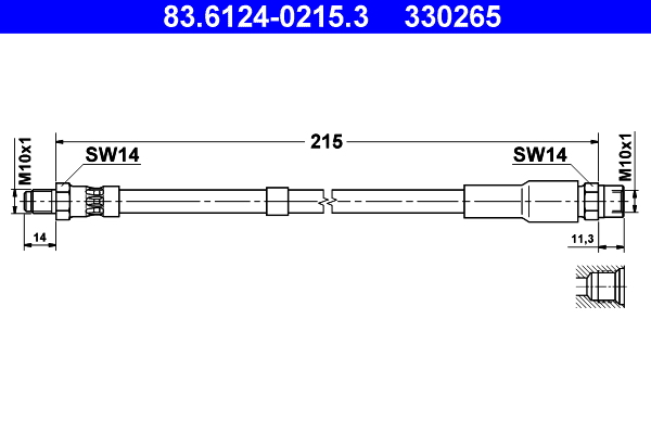 ATE 83.6124-0215.3 Bremsschlauch