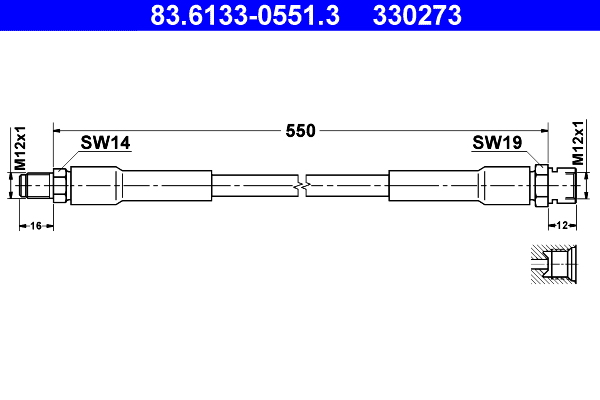 ATE 83.6133-0551.3 Bremsschlauch
