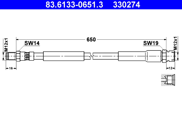 ATE 83.6133-0651.3 Bremsschlauch