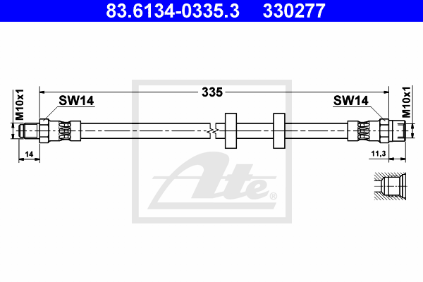 ATE 83.6134-0335.3 Flessibile del freno