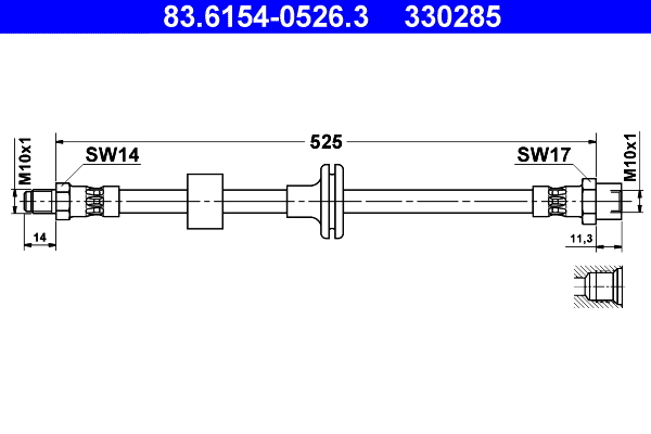 ATE 83.6154-0526.3 Bremsschlauch