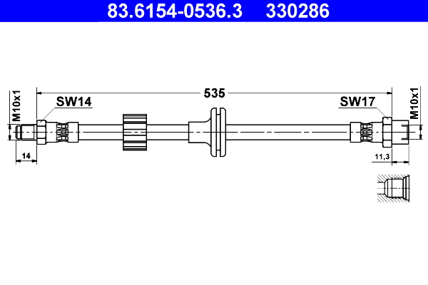 ATE 83.6154-0536.3 Bremsschlauch