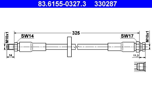 ATE 83.6155-0327.3 Bremsschlauch