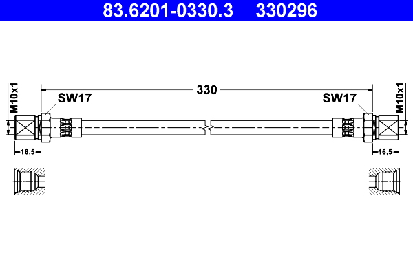 ATE 83.6201-0330.3 Bremsschlauch