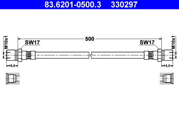 ATE 83.6201-0500.3 Bremsschlauch