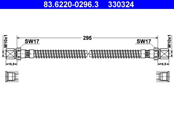 ATE 83.6220-0296.3 Bremsschlauch