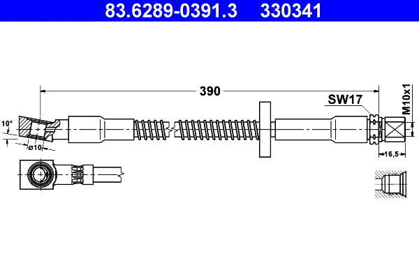 ATE 83.6289-0391.3 Bremsschlauch