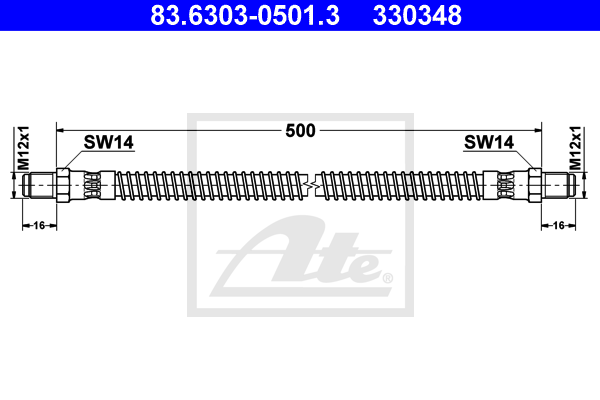 ATE 83.6303-0501.3 Flessibile del freno-Flessibile del freno-Ricambi Euro