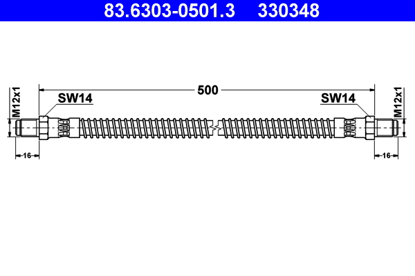 ATE 83.6303-0501.3 Bremsschlauch